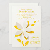 フラワー切り出し招待状 招待状 (正面/裏面)