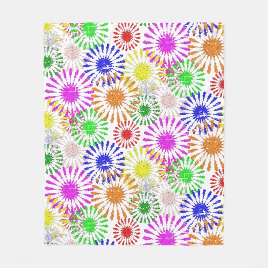 フラワー動揺してバーストシェルパブランケット フリースブランケット (正面)