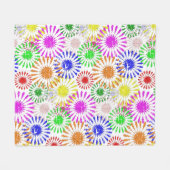 フラワー動揺してバーストシェルパブランケット フリースブランケット (正面(横))