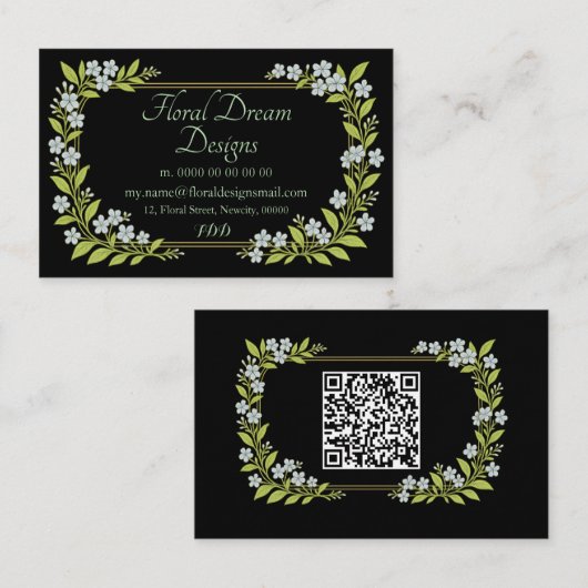 フラワー名刺 名刺 (正面/裏面)