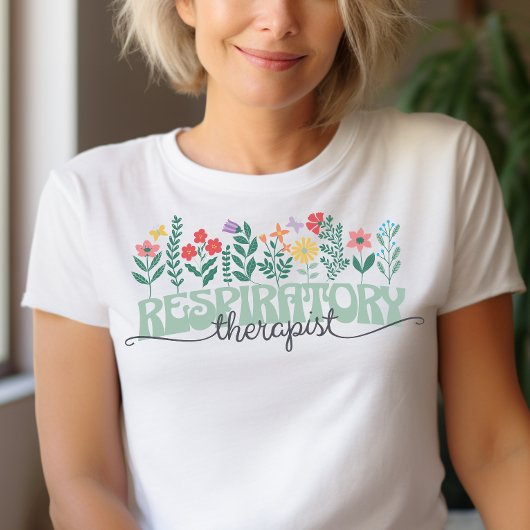 フラワー呼吸療法士 Tシャツ