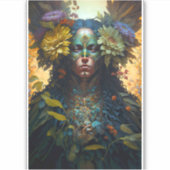 フラワー女神ファンタジーアート シール (正面)