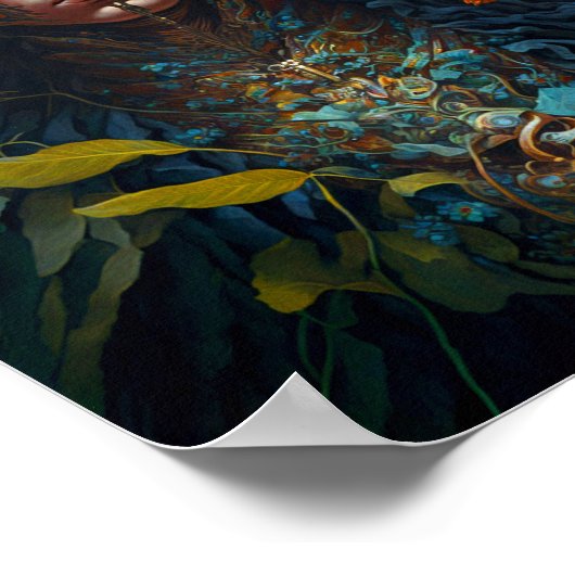 フラワー女神ファンタジーアート ポスター (角)