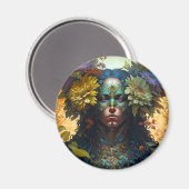 フラワー女神ファンタジーアート マグネット (正面/裏面)