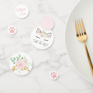 フラワー子猫の誕生日パーティーコンフェッティ コンフェッティ