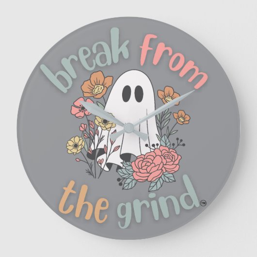 フラワー幽霊BFTG時計 ラージ壁時計 (正面)