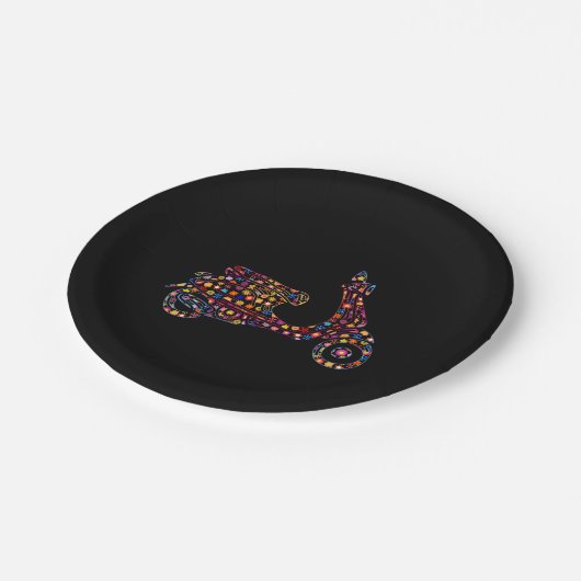 フラワー式モータースクーター自動二輪車 ペーパープレート