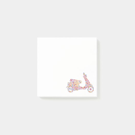 フラワー式モータースクーター自動二輪車 ポストイット (正面)