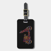 フラワー式モータースクーター自動二輪車 ラゲッジタグ (正面縦)