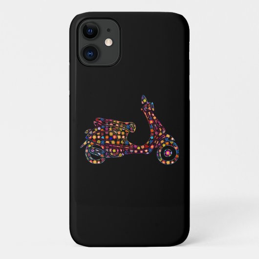 フラワー式モータースクーター自動二輪車 Case-Mate iPhoneケース (裏面)