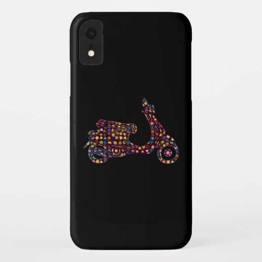 フラワー式モータースクーター自動二輪車 Case-Mate iPhoneケース (裏面)