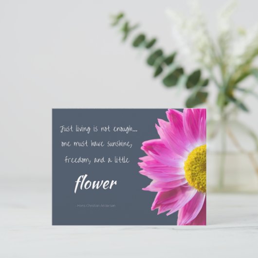 フラワー引用文はがき ポストカード (スタンド正面)