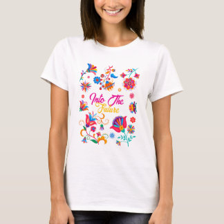 フラワー引用文 Tシャツ