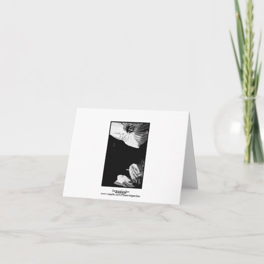 フラワー悔やみや弔慰お礼のお悔やみのカード サンキューカード (裏面)