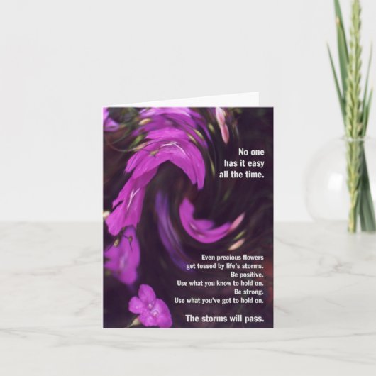 フラワー感動的ズノートカード1 カード (正面)