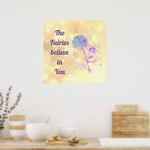 フラワー感動的フェアリー引用文 ポスター (キッチン)