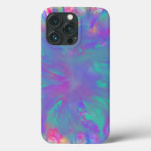 フラワー抽象芸術アートブルーピンクパープルアートフローラ Case-Mate iPhoneケース (裏面)