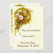 フラワー招待状 招待状 (正面/裏面)