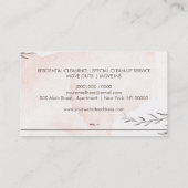 フラワー掃除機ピンクハウス清掃 名刺 (裏面)