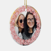 フラワー文字フレカスタムームの写真とリース セラミックオーナメント (右)