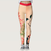 フラワー日本のアート印刷レギンス レギンス (正面)