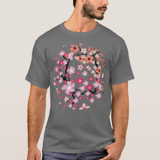 フラワー日本のジャパン桜さくらんぼ花 Tシャツ