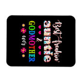 フラワー最高のフ・フリーキンの叔母とゴッドマザー マグネット (横)