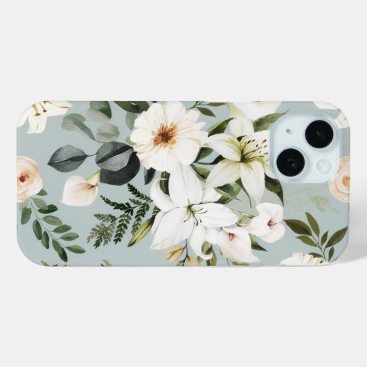 フラワー柄スマホケース Case-Mate iPhoneケース (裏面 (横))