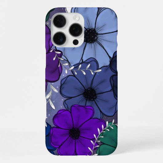 フラワー柄スマホケース iPhoneケース (裏面)