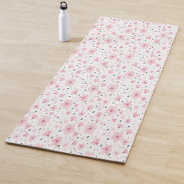 フラワー柄ヨガマット: フィットネスで使えるエクササイズ用ヨガマット ヨガマット