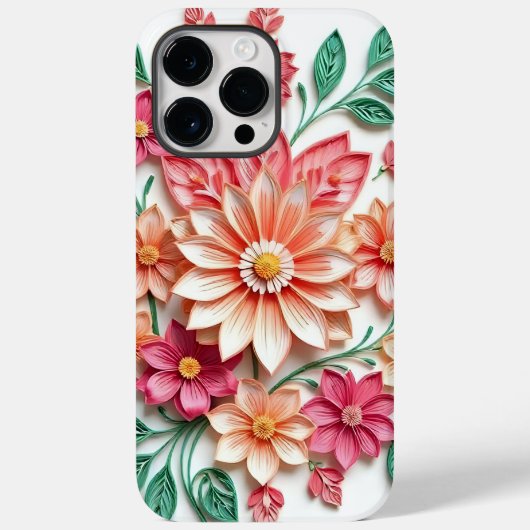 フラワー柄携帯ケース Case-Mate iPhoneケース (裏面)