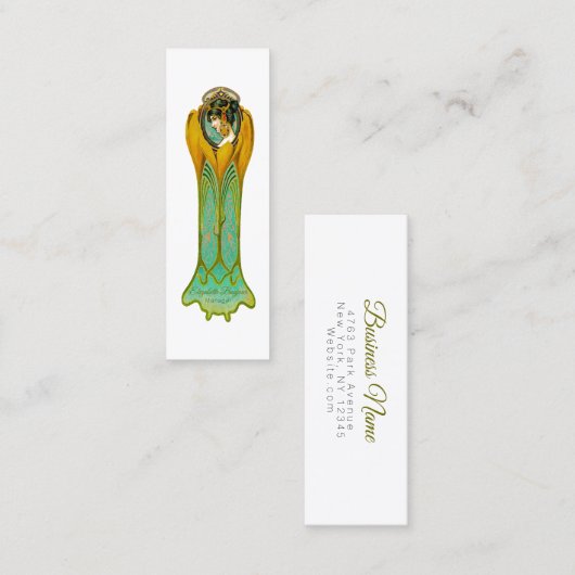 フラワー歓喜- スキニー名刺 (正面/裏面)