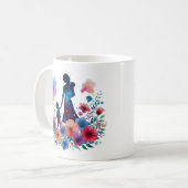 フラワー母子 コーヒーマグカップ (正面左)