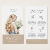 フラワー気につるラベルフローリスト (正面&裏面)