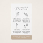 フラワー気につるラベルフローリスト (裏面)