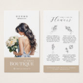 フラワー気につるラベルフローリスト (正面&裏面)