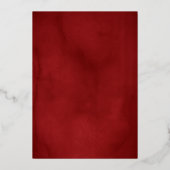 フラワー王室の金ゴールドレッドティアラキンセアニェラ 箔招待状 (裏面)