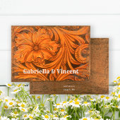 フラワー素朴カップルズウェスタンウェディングシャワー 招待状