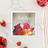 フラワー素朴フォトカスタム紙ナプキンス スタンダードカクテルナプキン (インサイチュ)