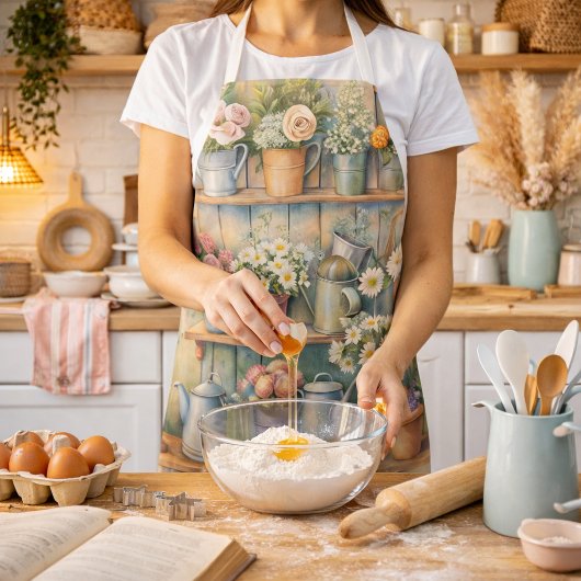 フラワー素朴マーケット – ヴィンテージコテージコア エプロン