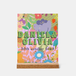 フラワー結婚ズ アクリルサイン