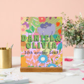 フラワー結婚ズ アクリルサイン (ウェディング)