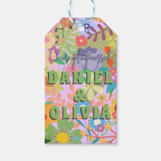 フラワー結婚ズ ギフトタグ (正面)