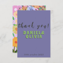 フラワー結婚ズ サンキューカード