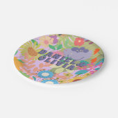 フラワー結婚ズ ペーパープレート (アングル)