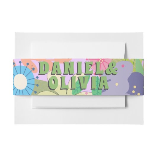 フラワー結婚ズ 招待状ベリーバンド (正面例)