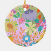 フラワー結婚式招待状 セラミックオーナメント (裏面)