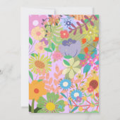 フラワー結婚式招待状 招待状 (裏面)