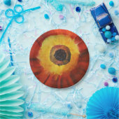 フラワー絵画ズカスタム紙プレート7 in ペーパープレート (パーティー)