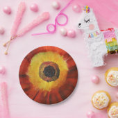 フラワー絵画ズカスタム紙プレート7 in ペーパープレート (パーティー)